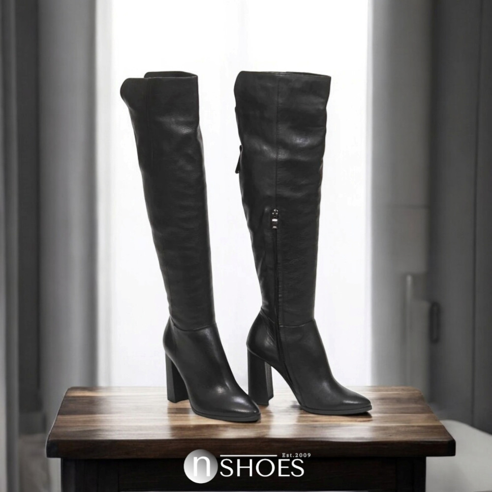 Женские черные сапоги NESSI (Польша) модель 3959