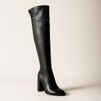 NESSI 17276 3959 women's black demi-seasonal high boots boots NESSI 17276 3959 with discounted price in size 40 made of genuine leather from Polish brand