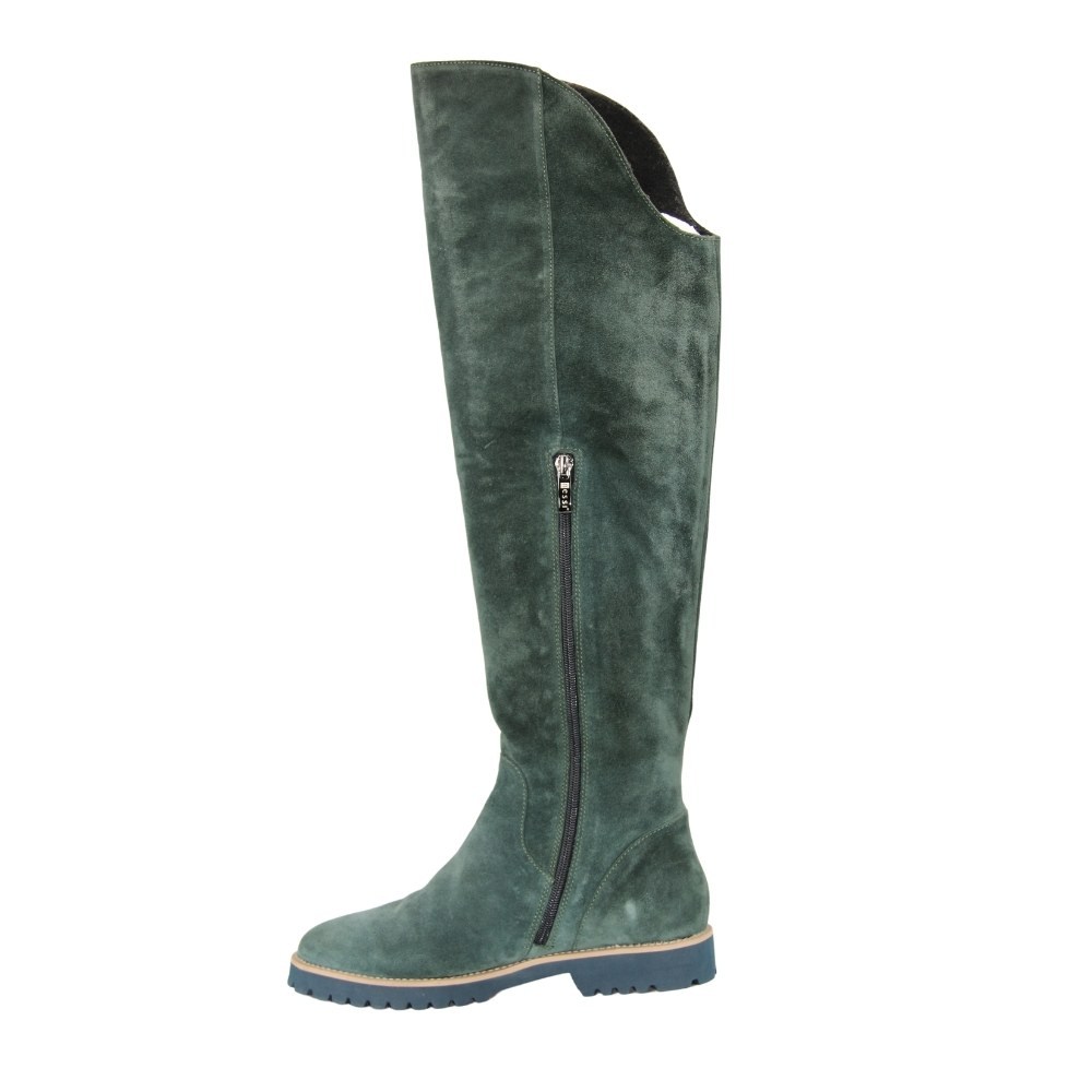 Женские зеленые сапоги NESSI (Польша) модель 3960