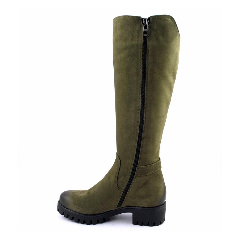Женские зеленые сапоги демисезонные NESSI (Польша) модель 3963