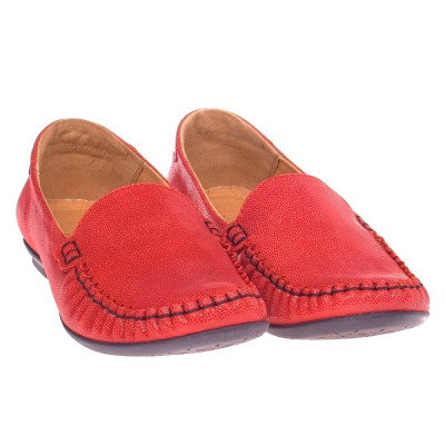 Moccasins female red Lesta Poland 081-3692-1-5007 3999 Moccasins female red Lesta Poland 081-3692-1-5007 3999