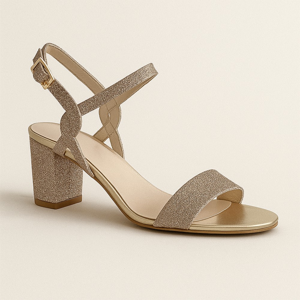 Женские золотистые босоножки Baldaccini 910000-e 4007 из натуральной кожи