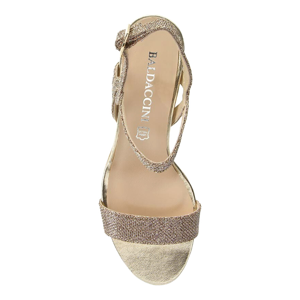 Женские золотистые босоножки Baldaccini 910000-e 4007 из натуральной кожи