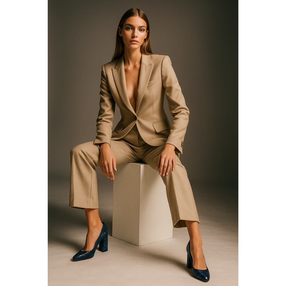 Жіночі сині туфлі Visconi (Польща) модель 4034