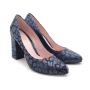 Жіночі сині туфлі Visconi (Польща) модель 4034