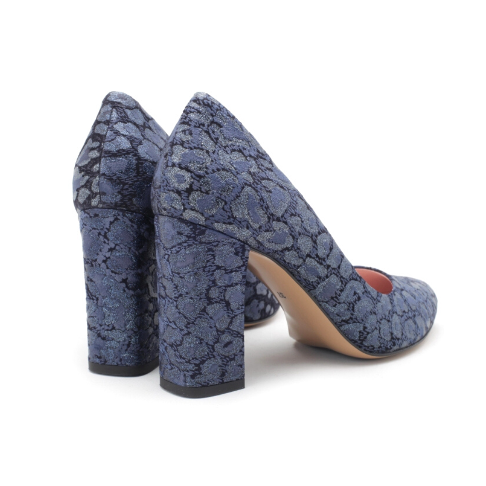 Жіночі сині туфлі Visconi (Польща) модель 4034