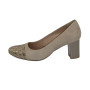 Women's beige mid-heeled shoes Marco (Poland) model 4052