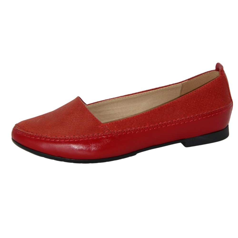 Жіночі червоні балетки Pimo (Польща) модель 4065