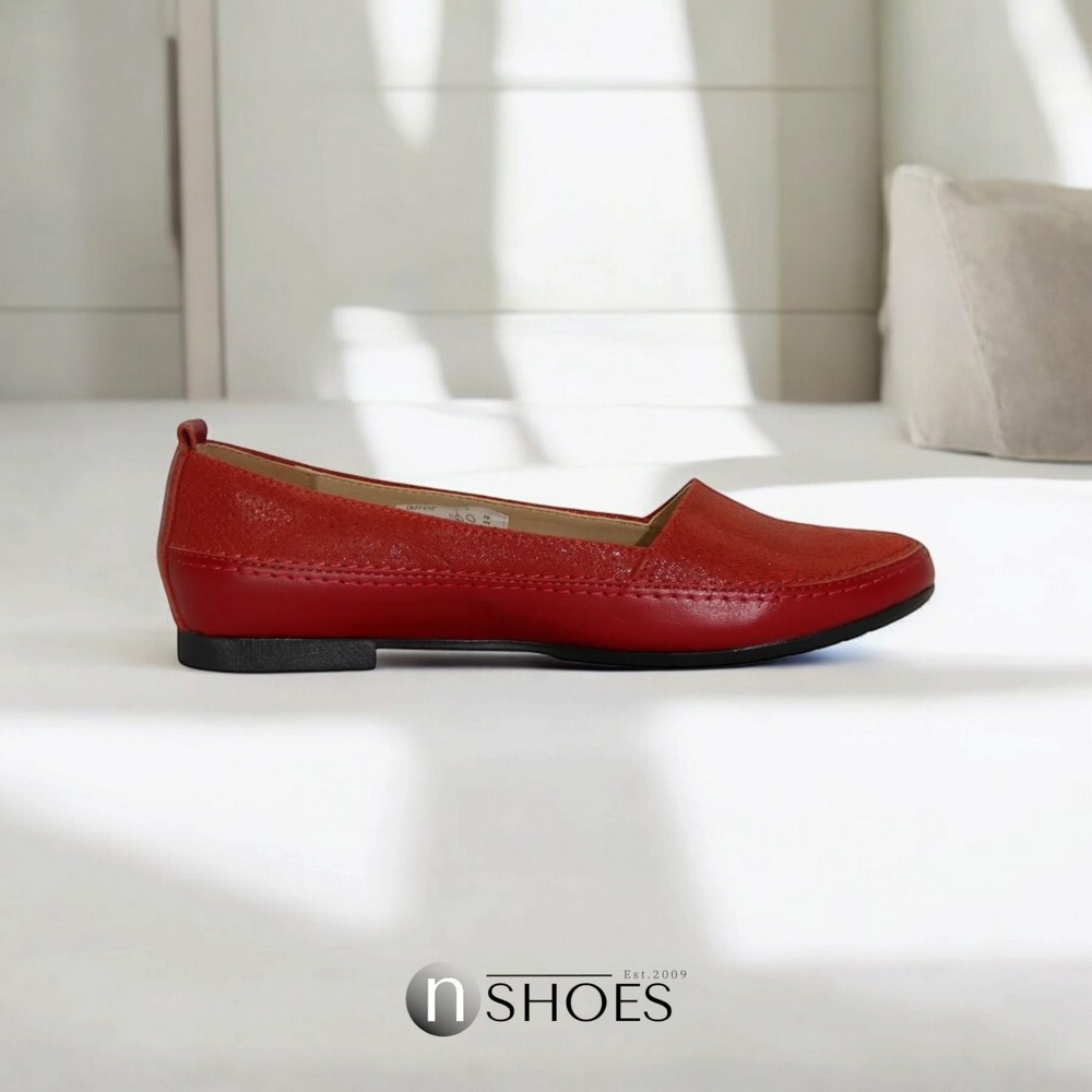 Жіночі червоні балетки Pimo (Польща) модель 4065