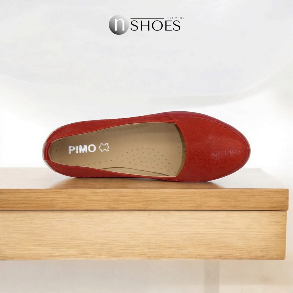 Жіночі червоні балетки Pimo (Польща) модель 4065
