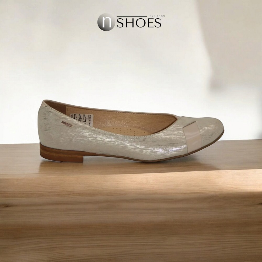 Женские бежевые балетки Steizer  (Польша) модель 4070