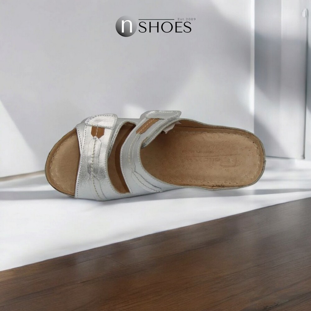 Шльопанці жіночі сріблясті Pollonus (Польща) модель 4125