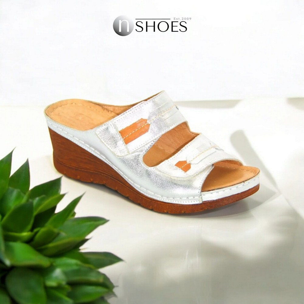 Шльопанці жіночі сріблясті Pollonus (Польща) модель 4125