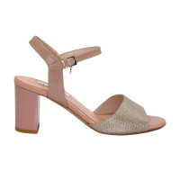 Women's heeled sandals Lizard Poland 0436-0125-0555 4135 made of genuine leather