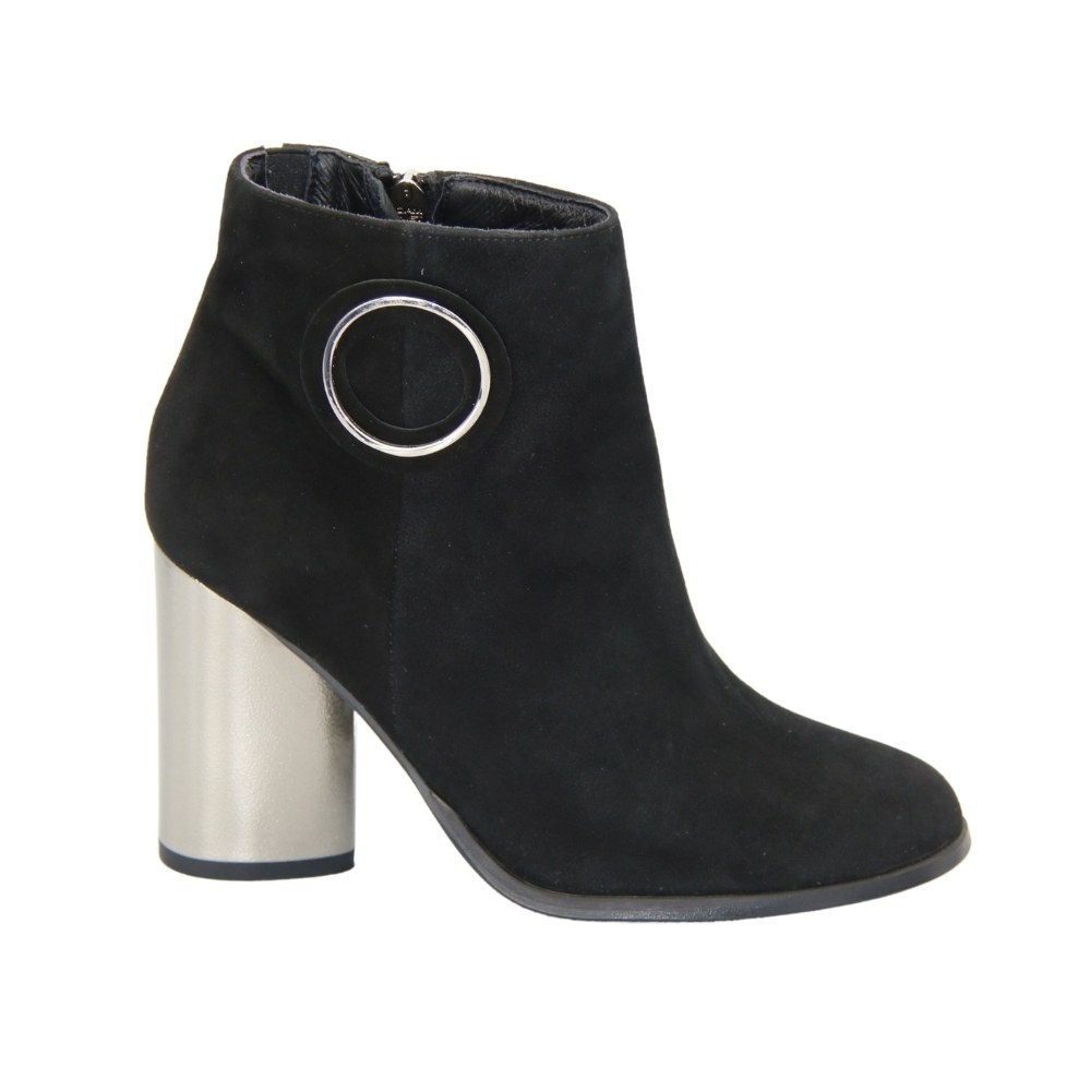 Women’s Mid-Heel Black Boots Solo Femme 48007-13-c78-000-czarny