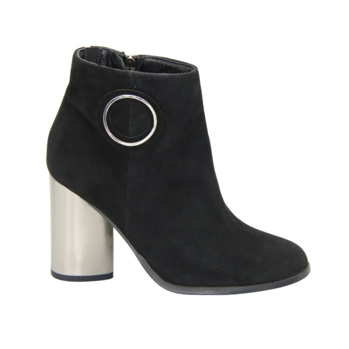 Women’s Mid-Heel Black Boots Solo Femme 48007-13-c78-000-czarny