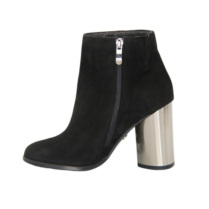 Women’s Mid-Heel Black Boots Solo Femme 48007-13-c78-000-czarny