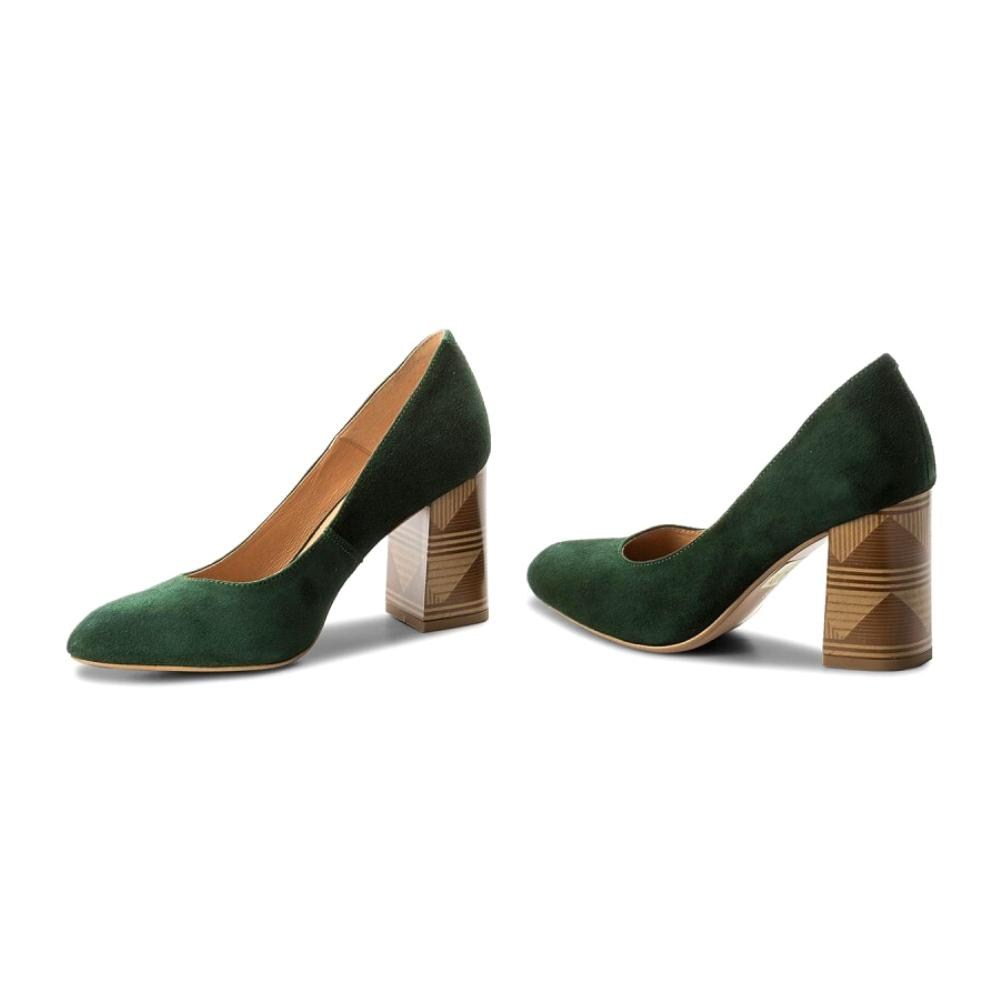 Жіночі зелені туфлі Ann mex (Польща) модель 4210