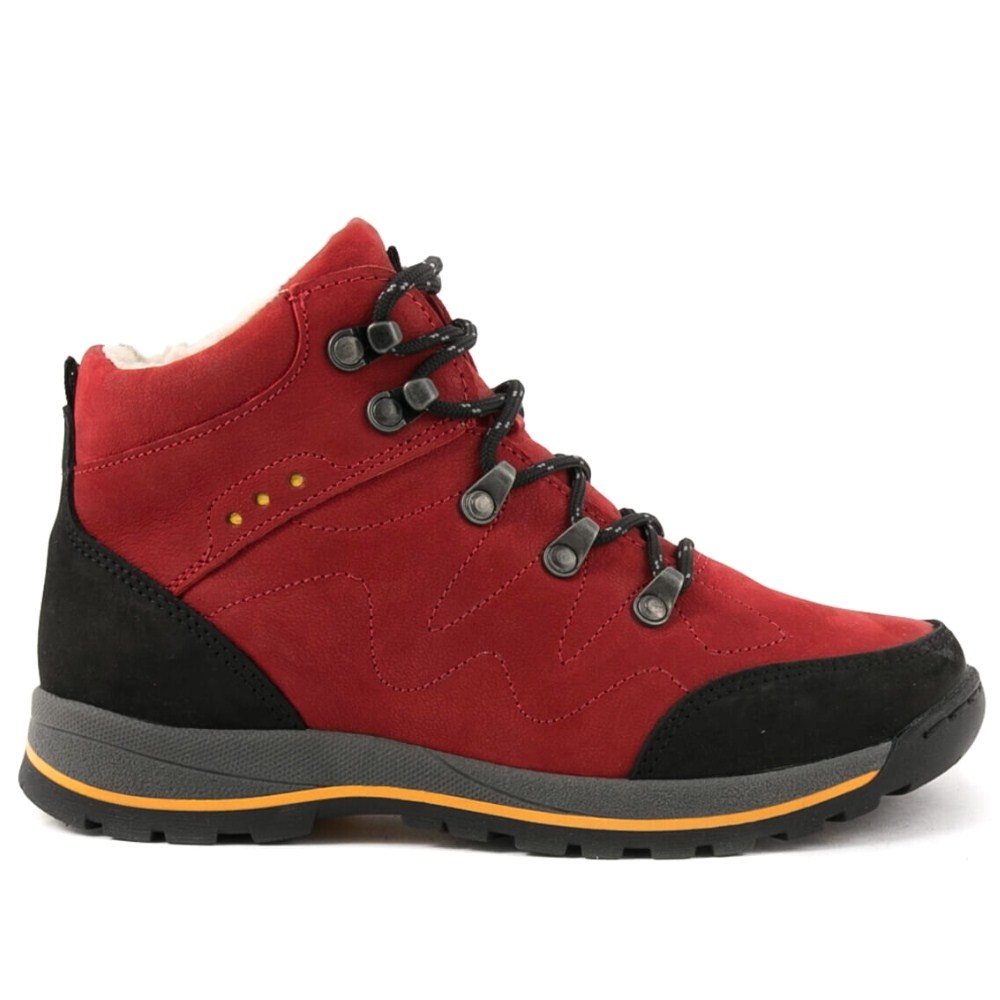 Жіночі червоні черевики зимові Nagaba (Польща) модель 4219