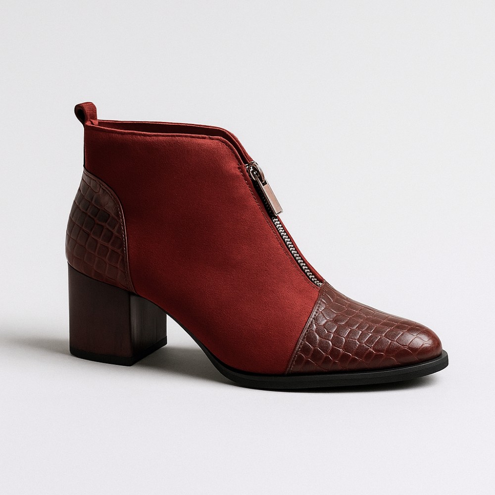 Жіночі червоні демісезонні черевики Kordel 1758-bor-035t-bgoll