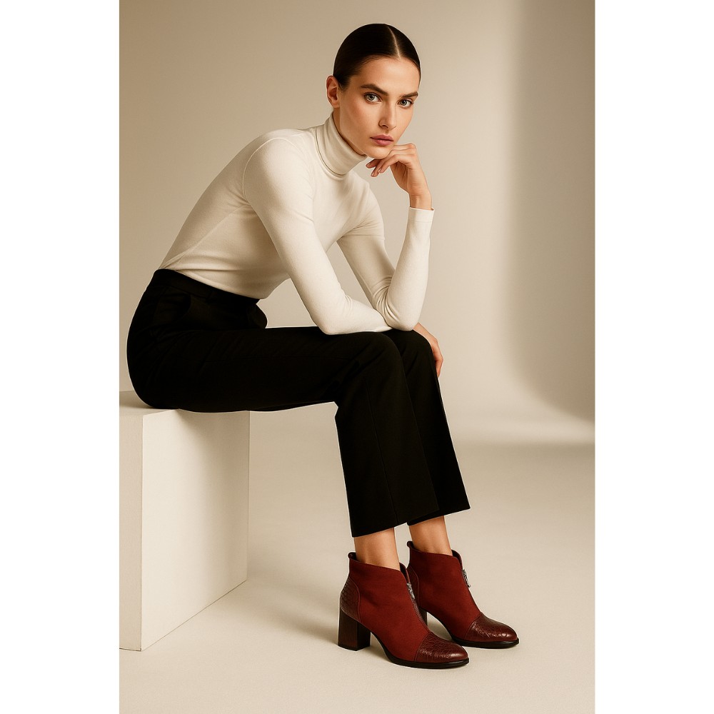 Жіночі червоні демісезонні черевики Kordel 1758-bor-035t-bgoll