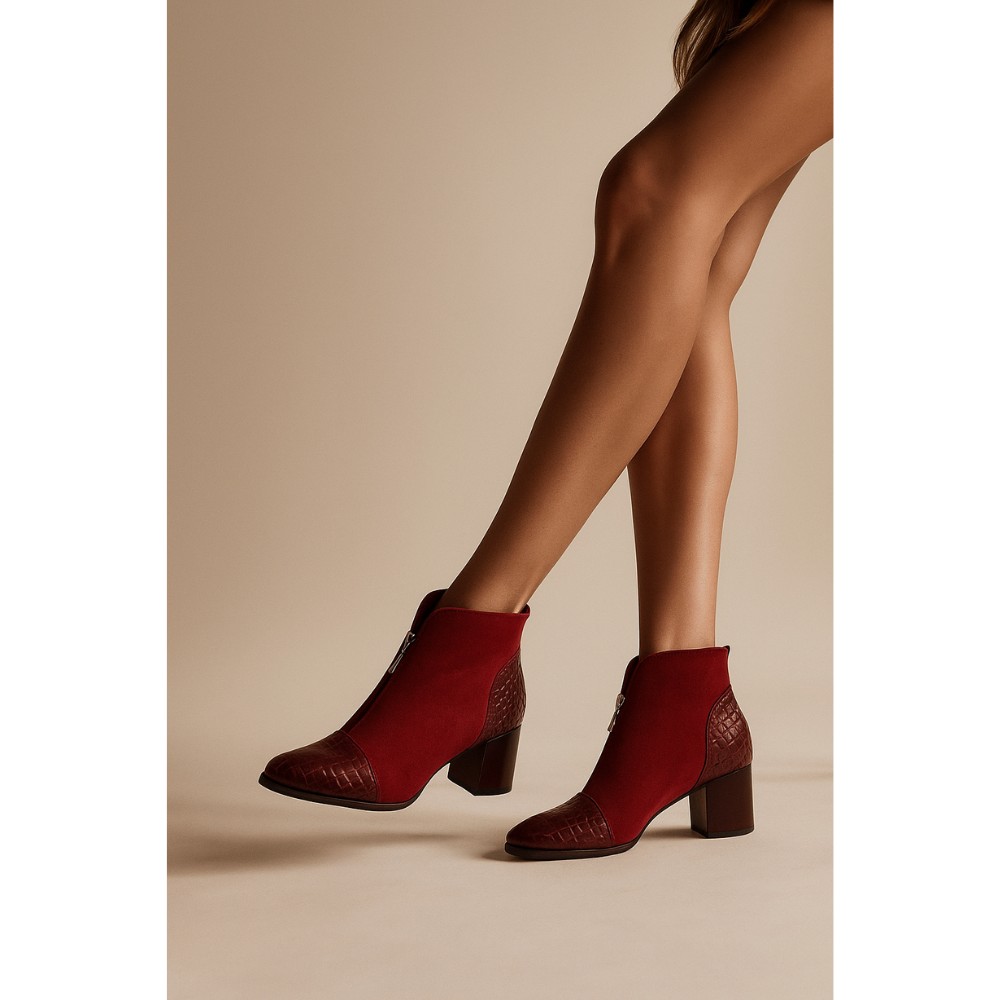 Жіночі червоні демісезонні черевики Kordel 1758-bor-035t-bgoll