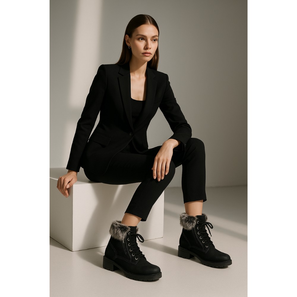 Women’s Black Winter Boots Pollonus 5-0952-011-czarny 4255