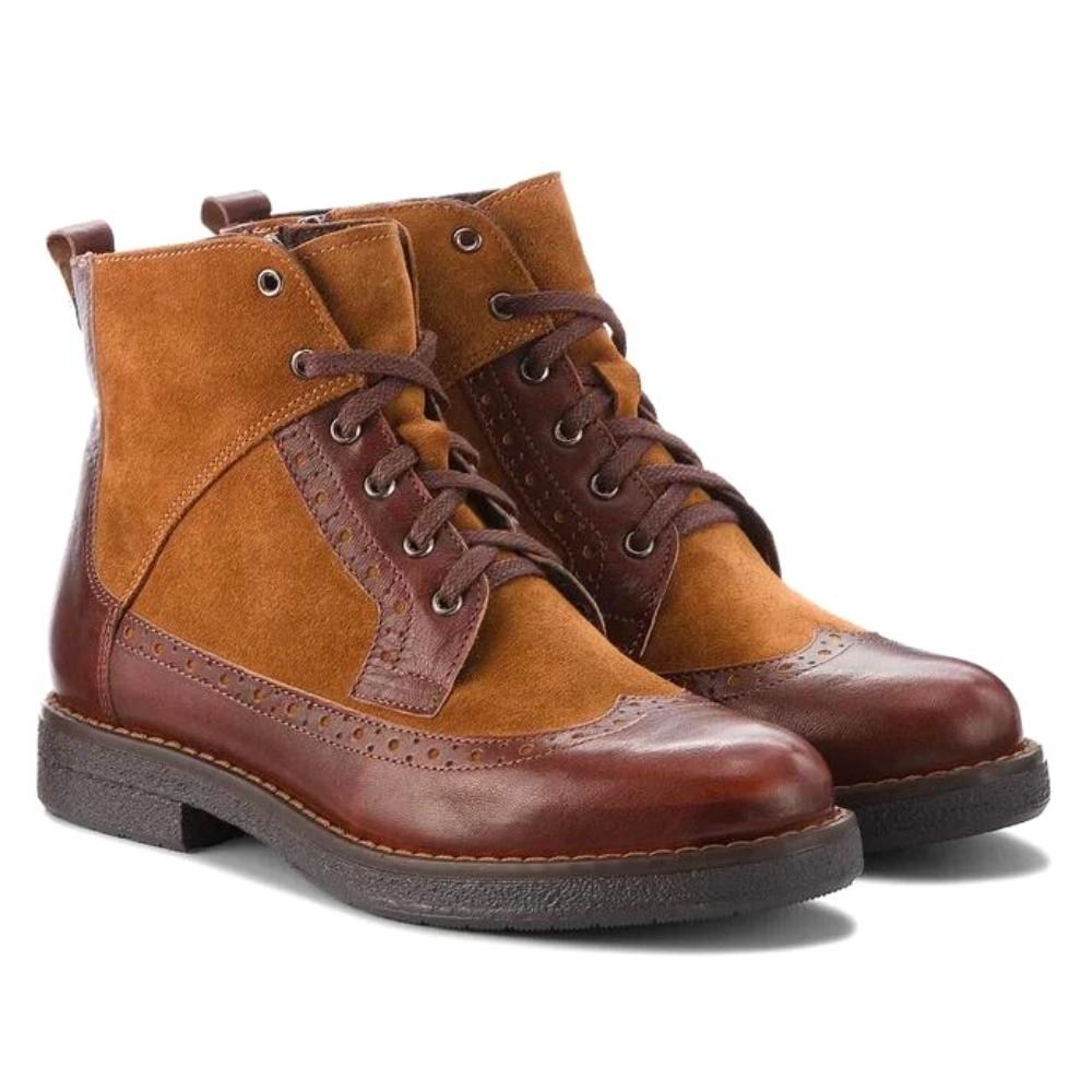 Women’s brown NESSI 27861-kaniak boots in genuine leather