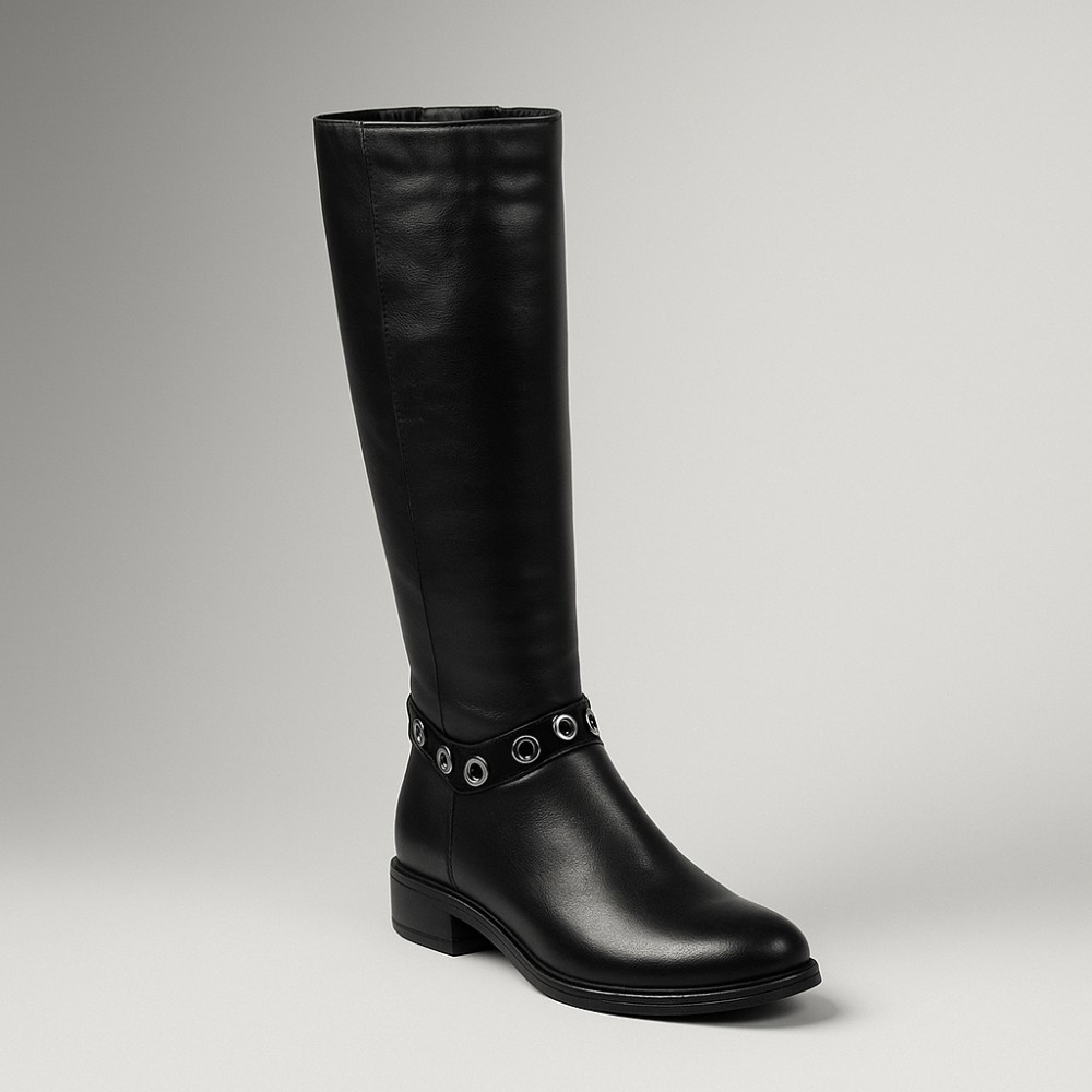 Women's black winter boots NESSI (Poland) model 4318
