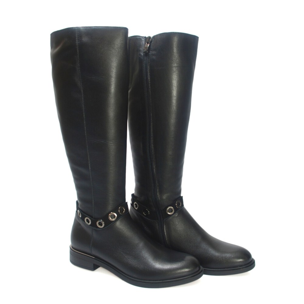 Women's black winter boots NESSI (Poland) model 4318