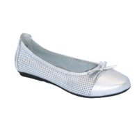 Women's silver ballerinas Lesta Poland 221-4255-185b 4349