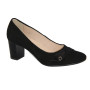 Women's black shoes with medium heels Marco (Poland) model 4379