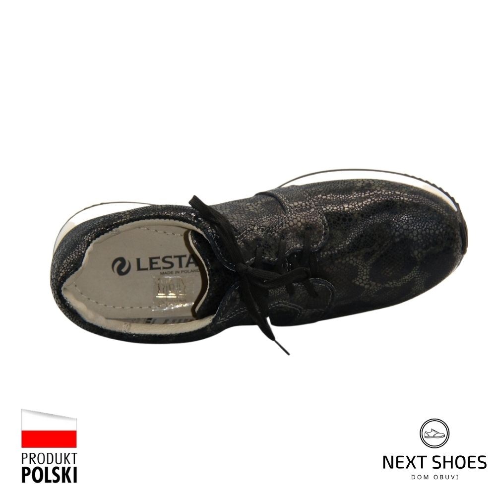 Sneakers female black Lesta (Poland) model 4411
