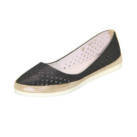 Women's black ballet flats Gloria Ukraine 1633-398-294 4441