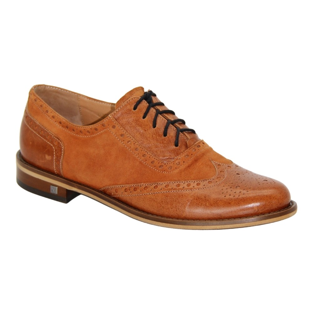 Shoes-oxfords female brown Visconi (Poland) model 4460