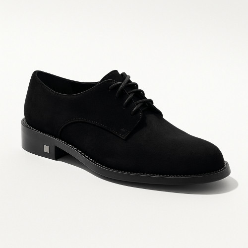 Women's black oxford shoes Visconi 7148294-law 4461 made of genuine suede leather from a Polish factory