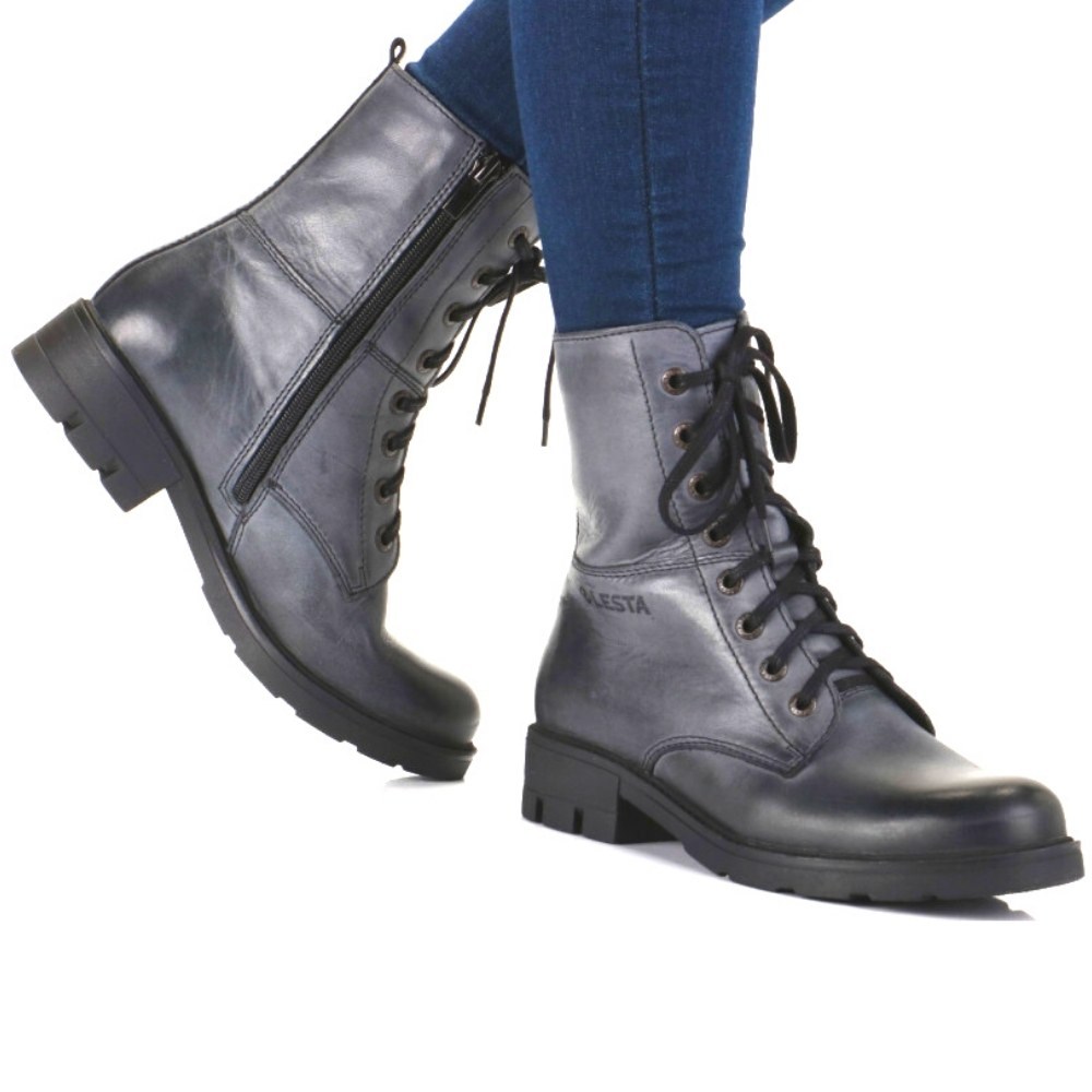 Женские серые ботинки демисезонные Lesta (Польша) модель 4474