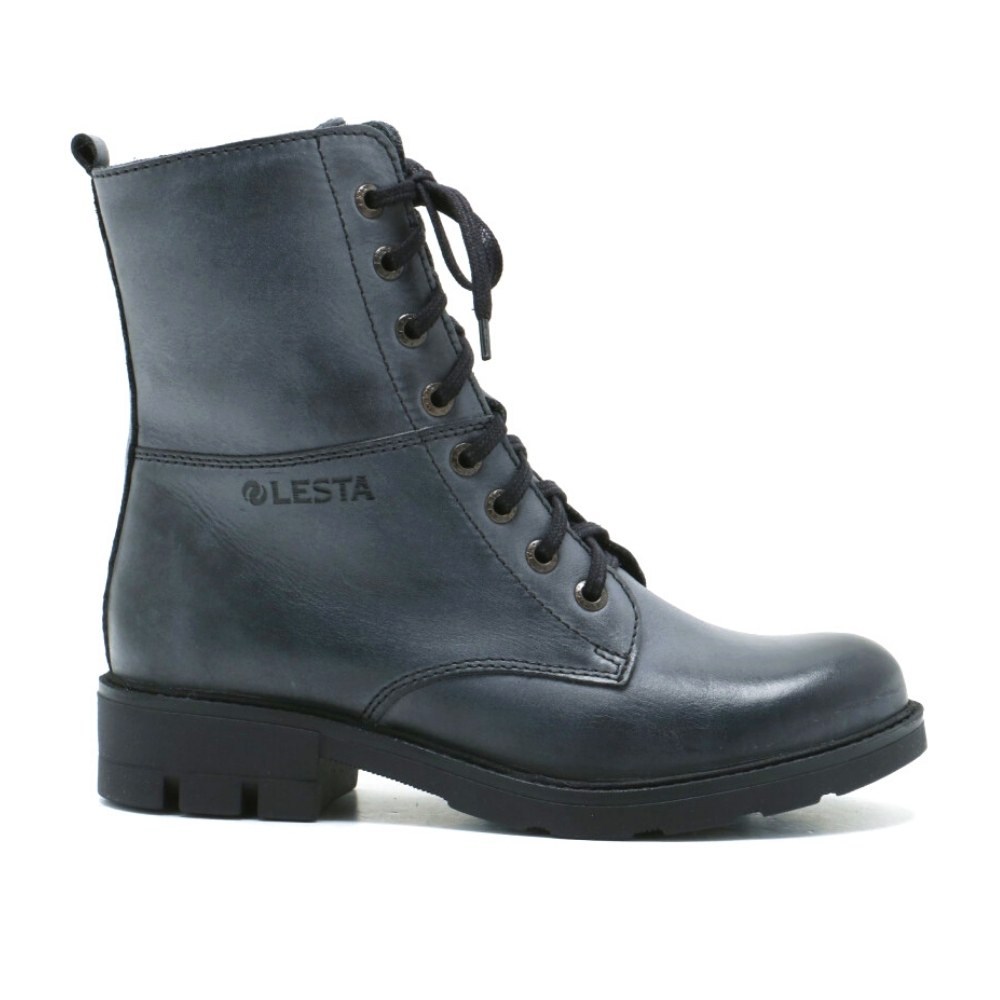 Женские серые ботинки демисезонные Lesta (Польша) модель 4474