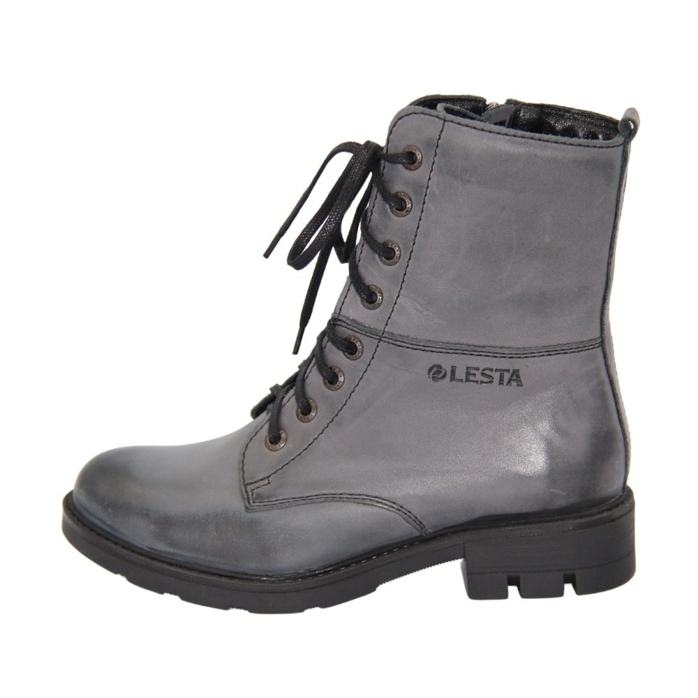 Женские серые ботинки демисезонные Lesta (Польша) модель 4474
