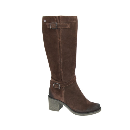 Women's brown boots SIMEN Poland 7579 4488