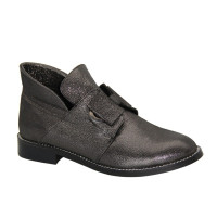 Женские черные полуботинки туфли Evromoda 1261-300 4495 из натуральной кожи со скидкой от турейкой фабрики