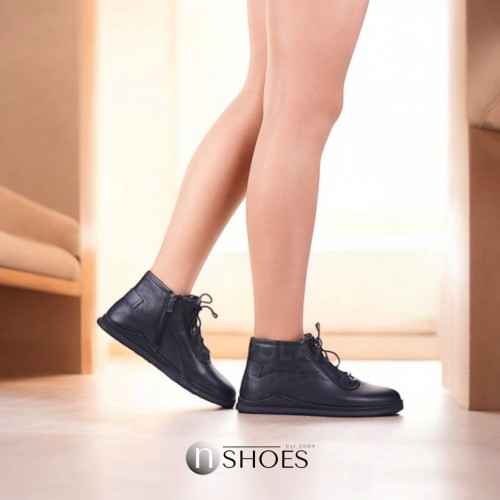 Жіночі чорні шкіряні черевики демісезонні Rizzano 803-303 4496 з натуральної шкіри від турецької фабрики