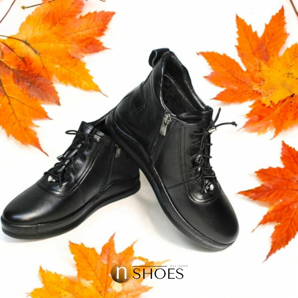 Жіночі чорні черевики демісезонні Rizzano (Туреччина) модель 4496