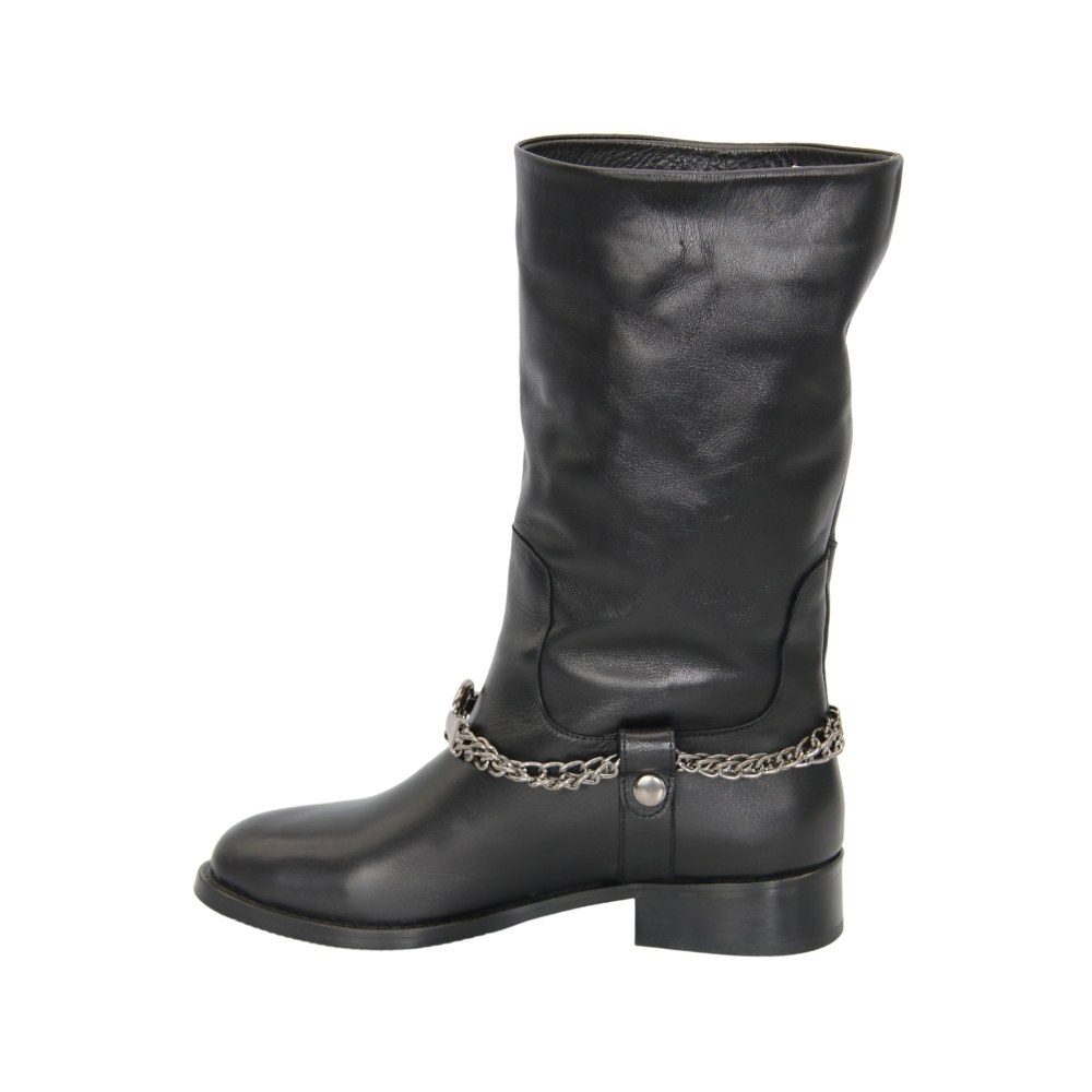 Женские черные сапоги демисезонные Rizzano (Турция) модель 4497