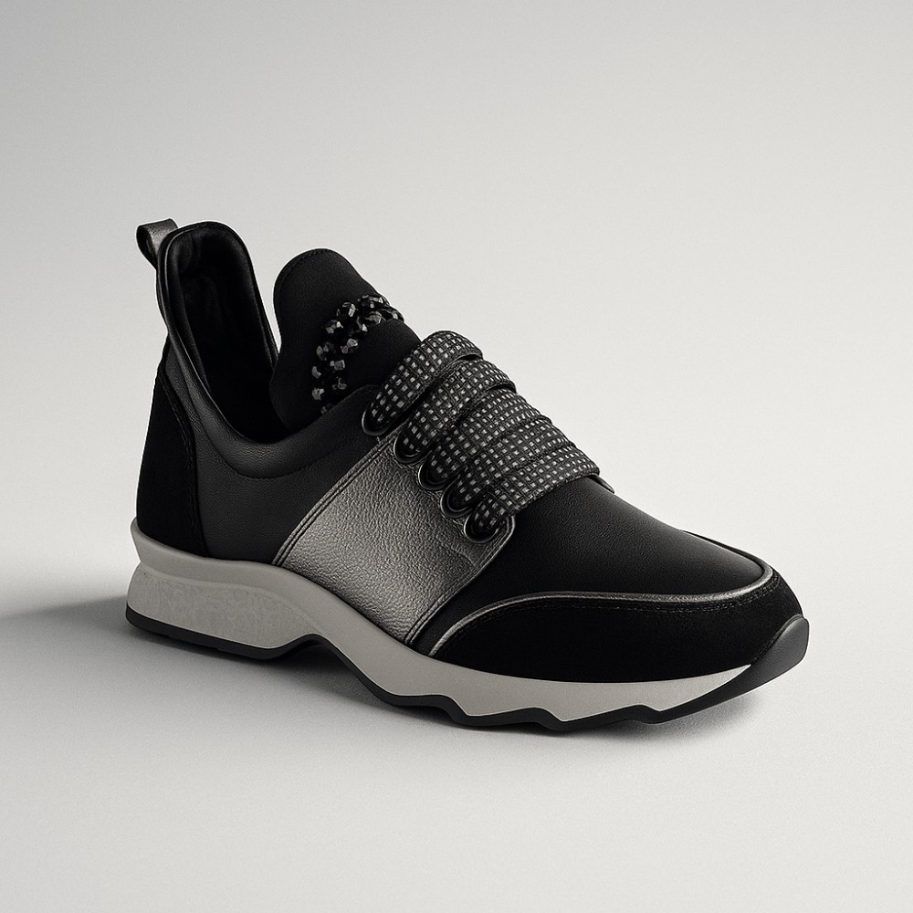 Molly Bessa 4498 Women’s Black Sneakers from Turkey