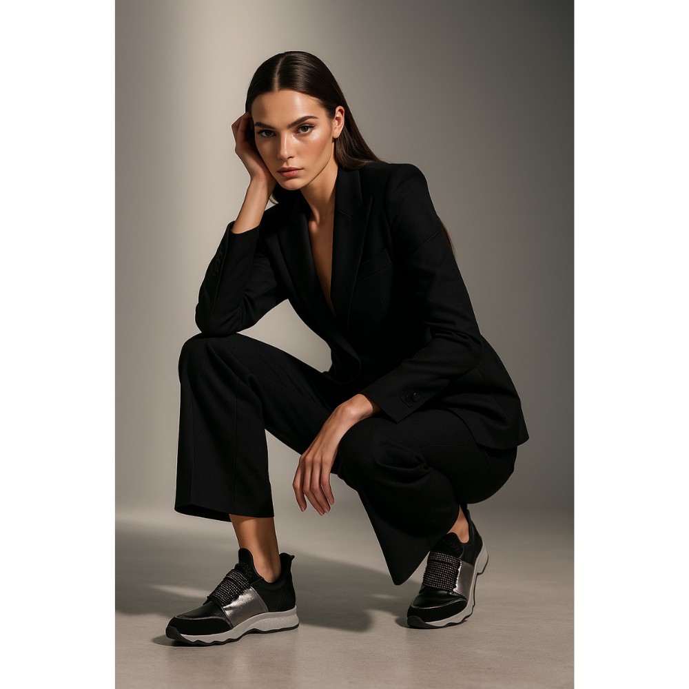 Molly Bessa 4498 Women’s Black Sneakers from Turkey