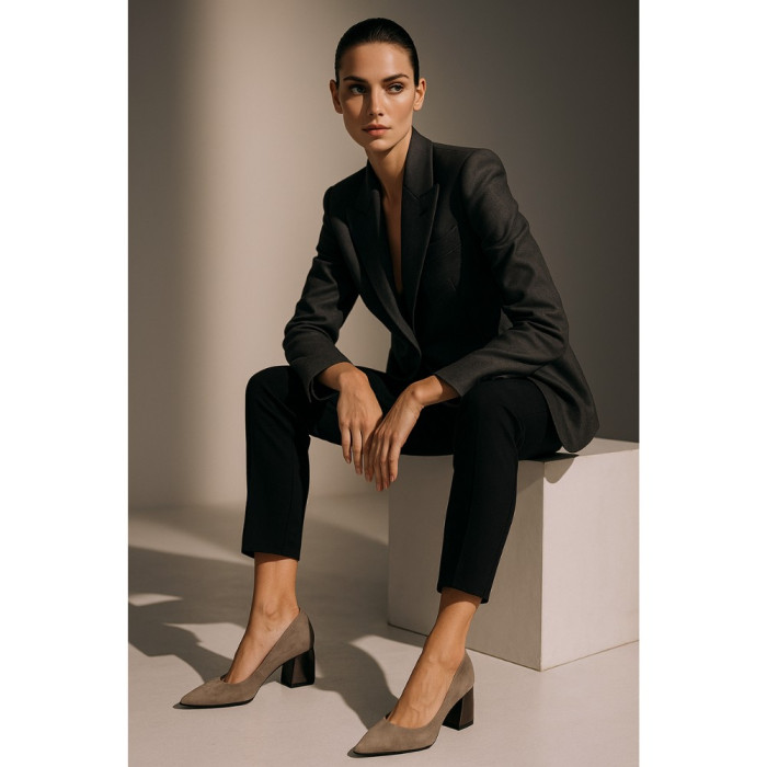 Women's gray shoes Kaniowski (Poland) model 4504