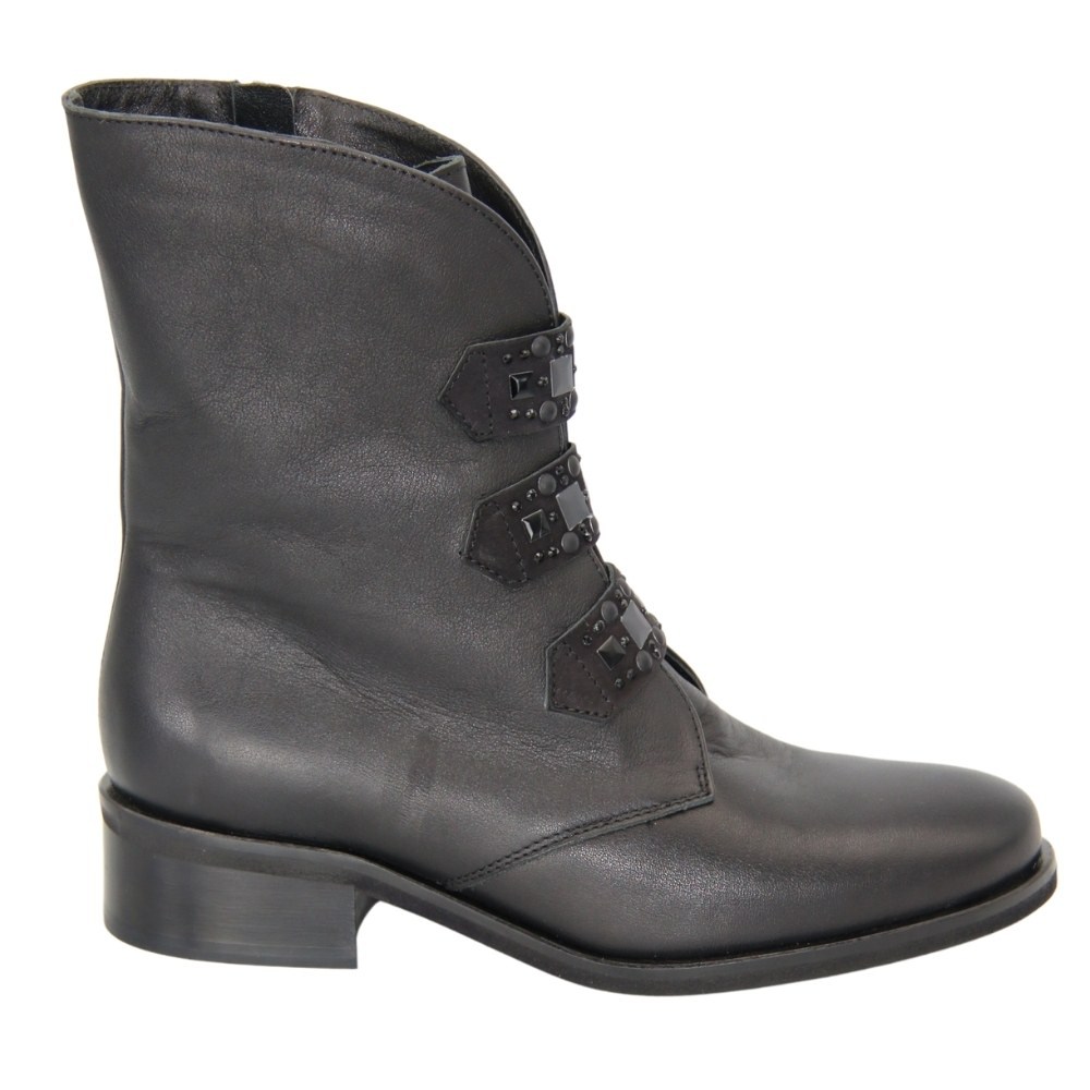 Жіночі чорні черевики демісезонні Steizer (Польща) модель 4524