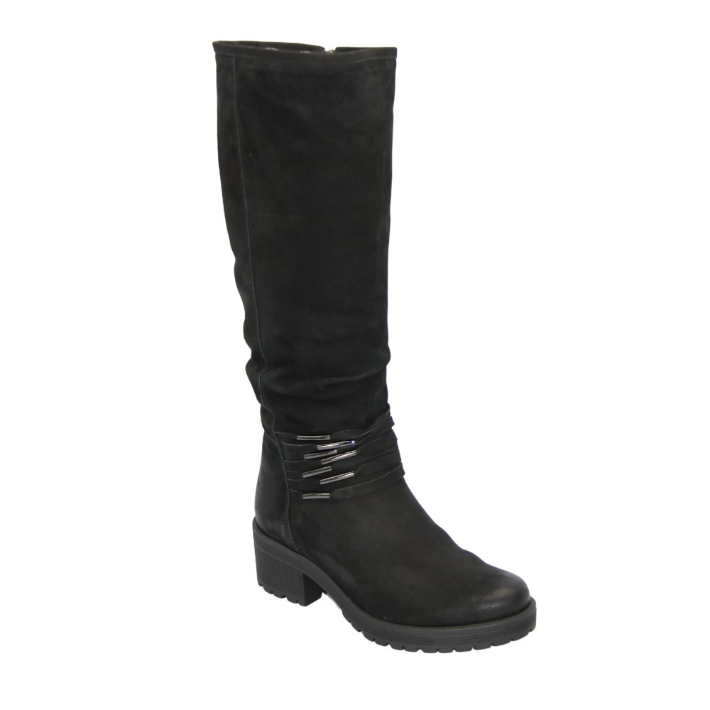 Women's black winter boots Ann Mex (Poland) model 4533