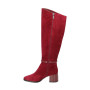 Женские красные сапоги демисезонные Visconi (Польша) модель 4543
